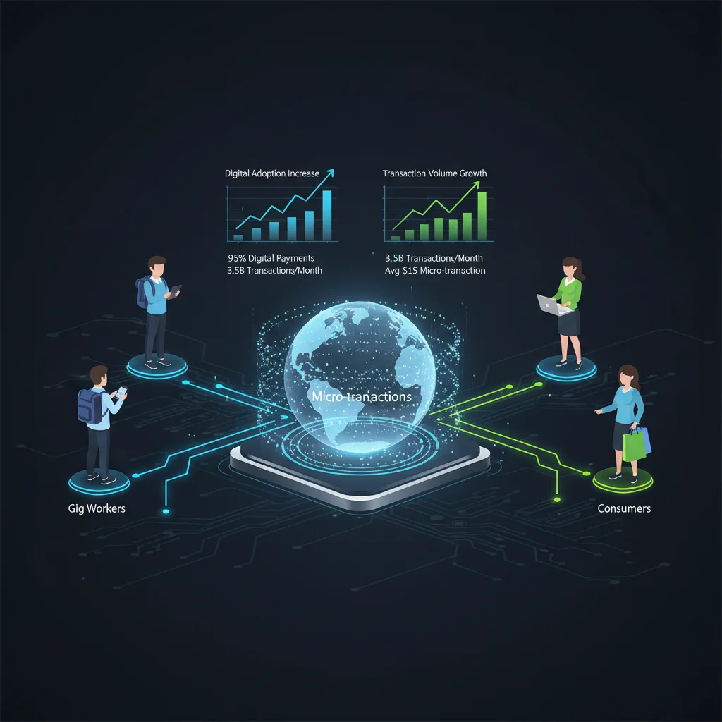 Digital payment platforms and micro-transactions facilitating gig economy exchanges.