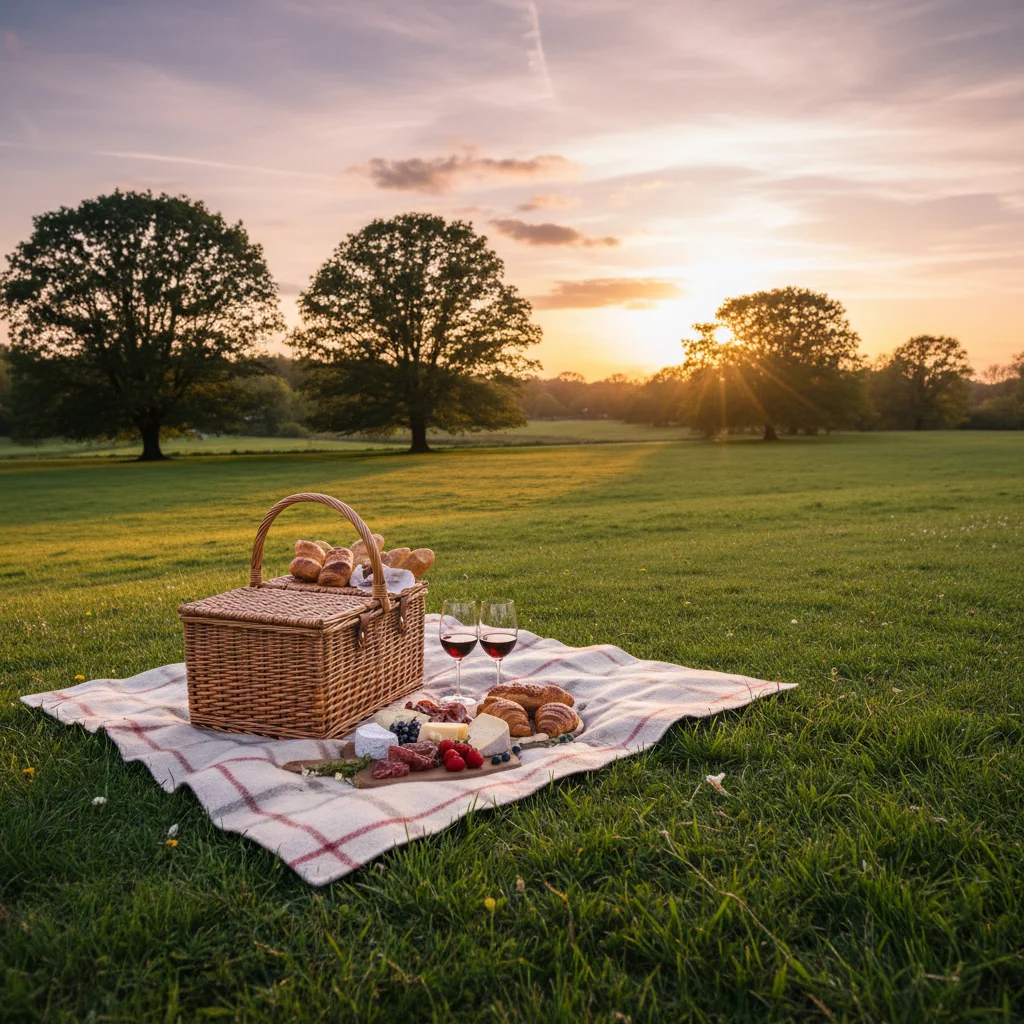 Gourmet picnic basket for a relaxing outdoor Mother's Day