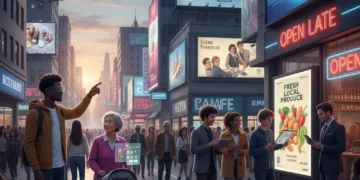 Navigating the 2026 US Consumer Journey: From Awareness to Advocacy Diverse consumers engaging with digital and traditional media, illustrating the 2026 US consumer journey.