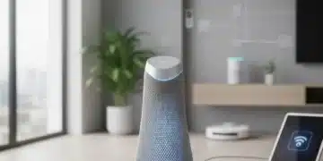 Modern mesh WiFi system unit providing seamless home internet coverage
