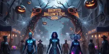 Halloween 2026 party with trendy costumes and spooky decor